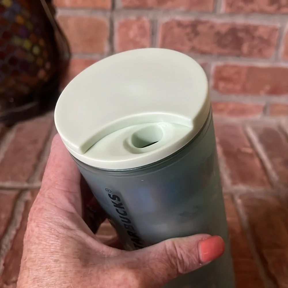 Starbucks Holiday 2021 Mint Frosted Ribbon Tumbler